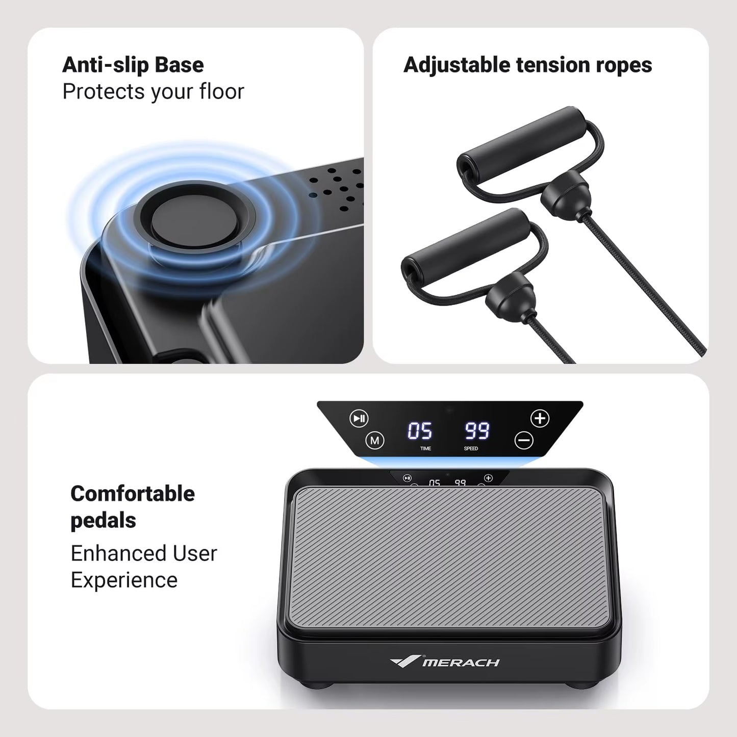 Vibration Plate Exercise Machine Vibration Plate for Lymphatic Drainage Relieve Pain Help Sleep Fat Burning Weight Loss