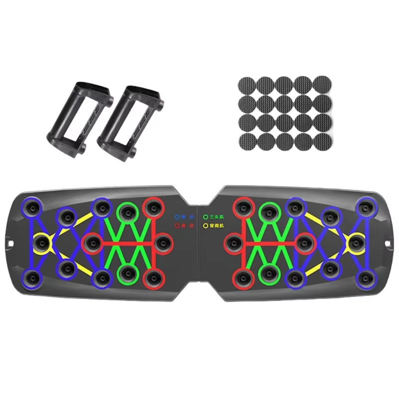 Multifunctional Push up Boards Press up Board Equipment Pushup Stands Push up Boards Exercise Board with Resistance Band