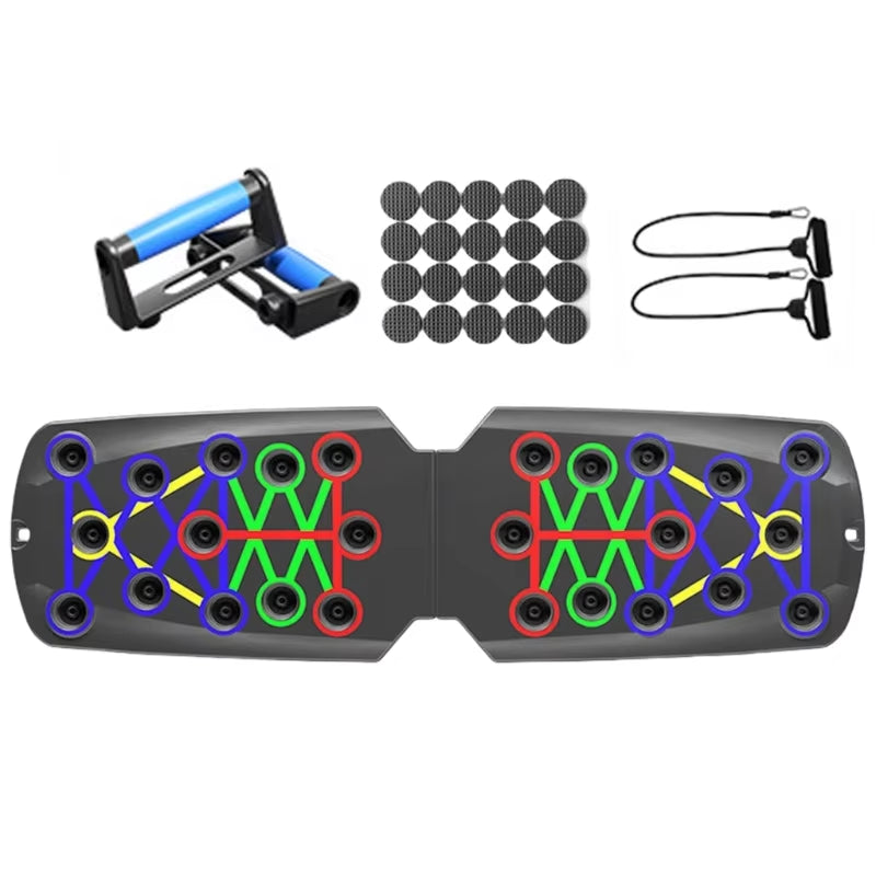 Multifunctional Push up Boards Press up Board Equipment Pushup Stands Push up Boards Exercise Board with Resistance Band