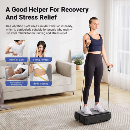 Vibration Plate Exercise Machine Vibration Plate for Lymphatic Drainage Relieve Pain Help Sleep Fat Burning Weight Loss