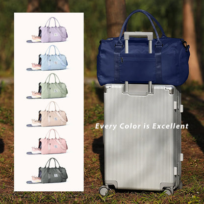 Gym Bag for Women Men with Wet Pocket, Travel Duffle Bag Sport Gym Tote Bag with Shoe Compartment, Carry on Overnight Bag Hospital Bag Black